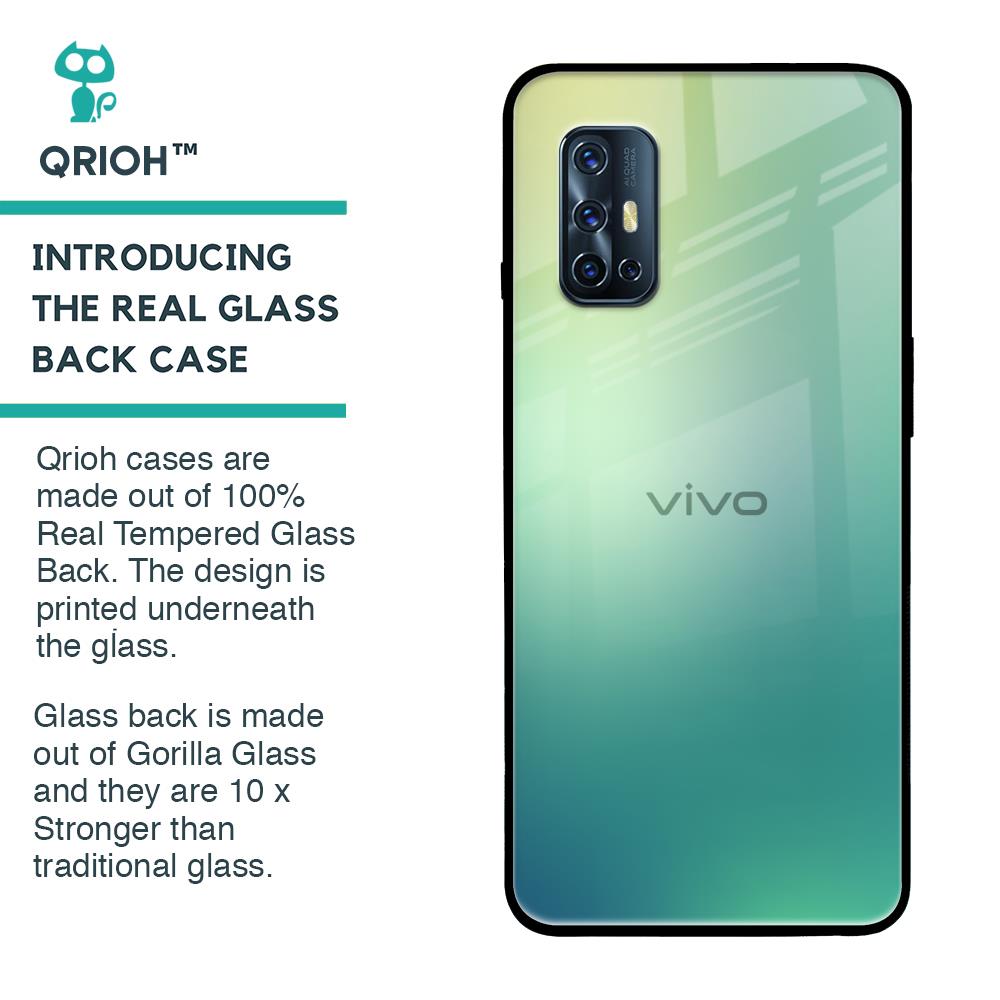 Dusty Green Glass Case for Vivo V17