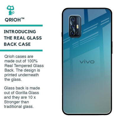 Sea Theme Gradient Glass Case for Vivo V17