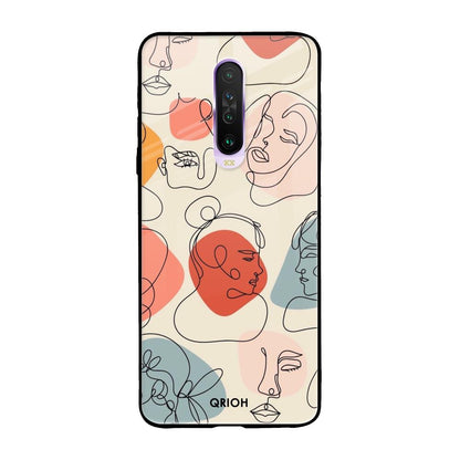 Abstract Faces Mi K30 Glass Cases & Covers Online