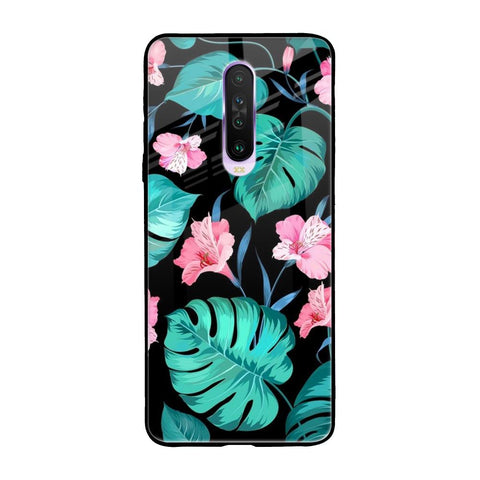 Tropical Leaves & Pink Flowers Xiaomi Redmi K30 Glass Back Cover Online