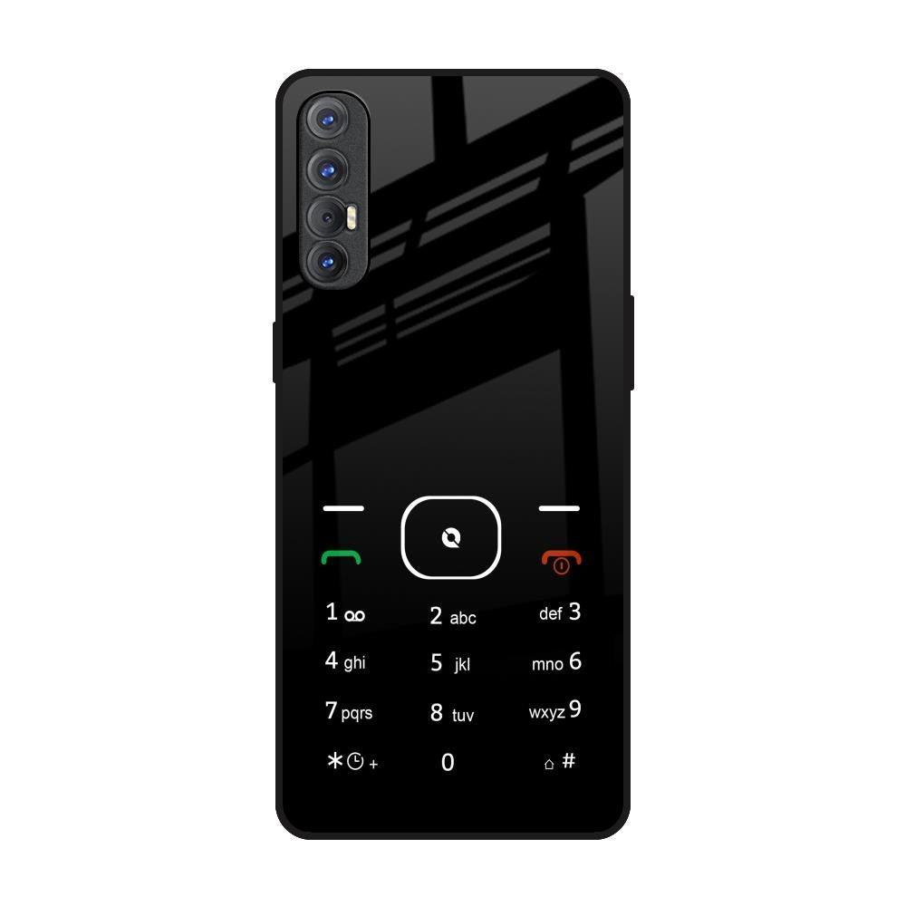 Classic Keypad Pattern Oppo Reno 3 Pro Glass Back Cover Online