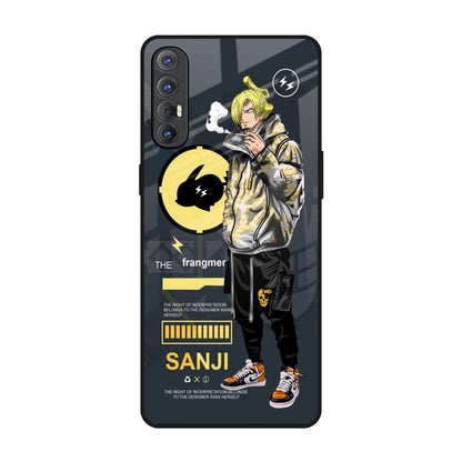 Cool Sanji Oppo Reno 3 Pro Glass Back Cover Online