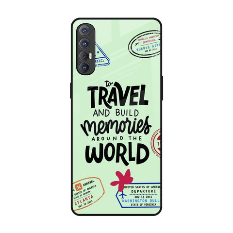 Travel Stamps Oppo Reno 3 Pro Glass Back Cover Online