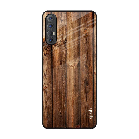 Timber Printed Oppo Reno 3 Pro Glass Back Cover Online