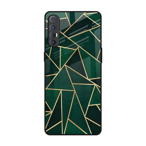 Abstract Green Oppo Reno 3 Pro Glass Back Cover Online