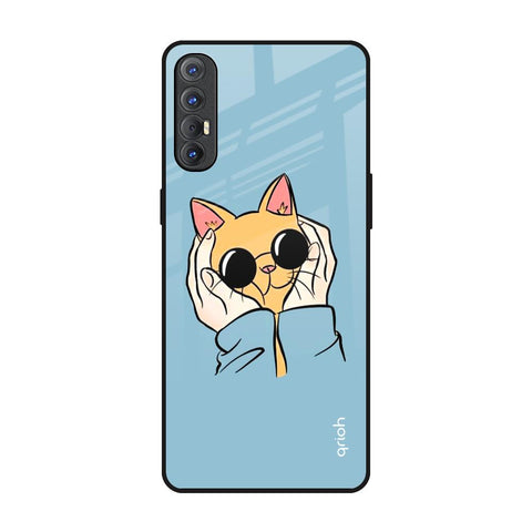 Adorable Cute Kitty Oppo Reno 3 Pro Glass Back Cover Online