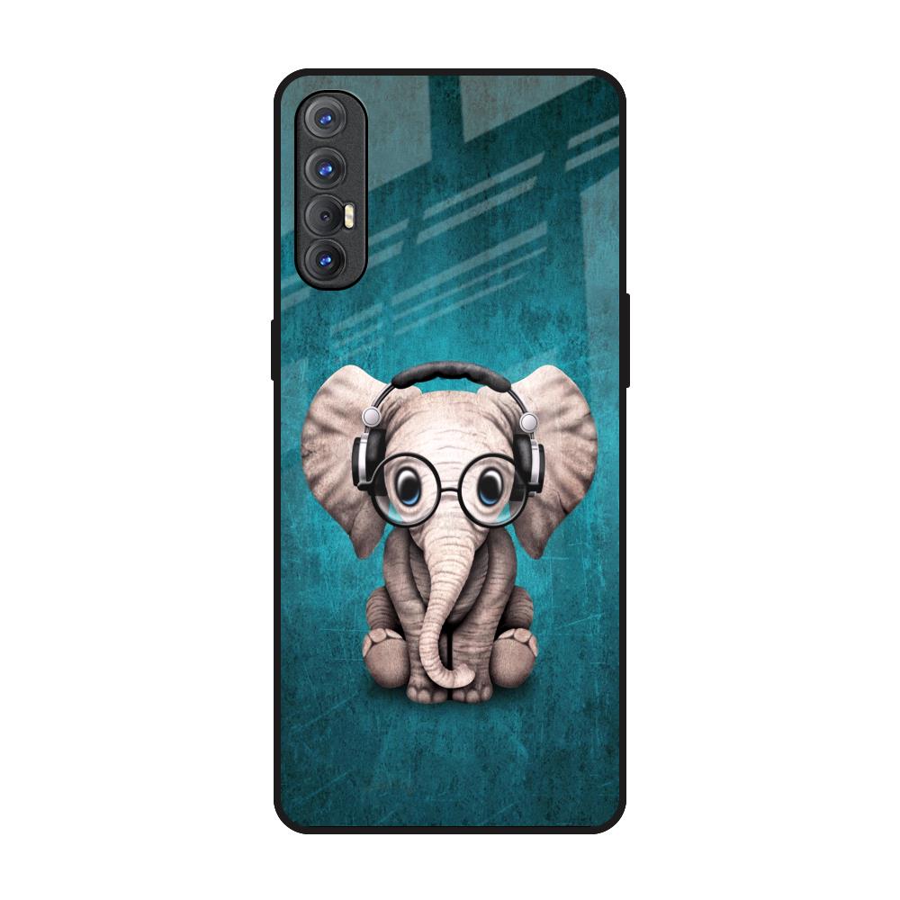 Adorable Baby Elephant Oppo Reno 3 Pro Glass Back Cover Online