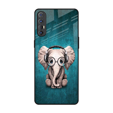 Adorable Baby Elephant Oppo Reno 3 Pro Glass Back Cover Online