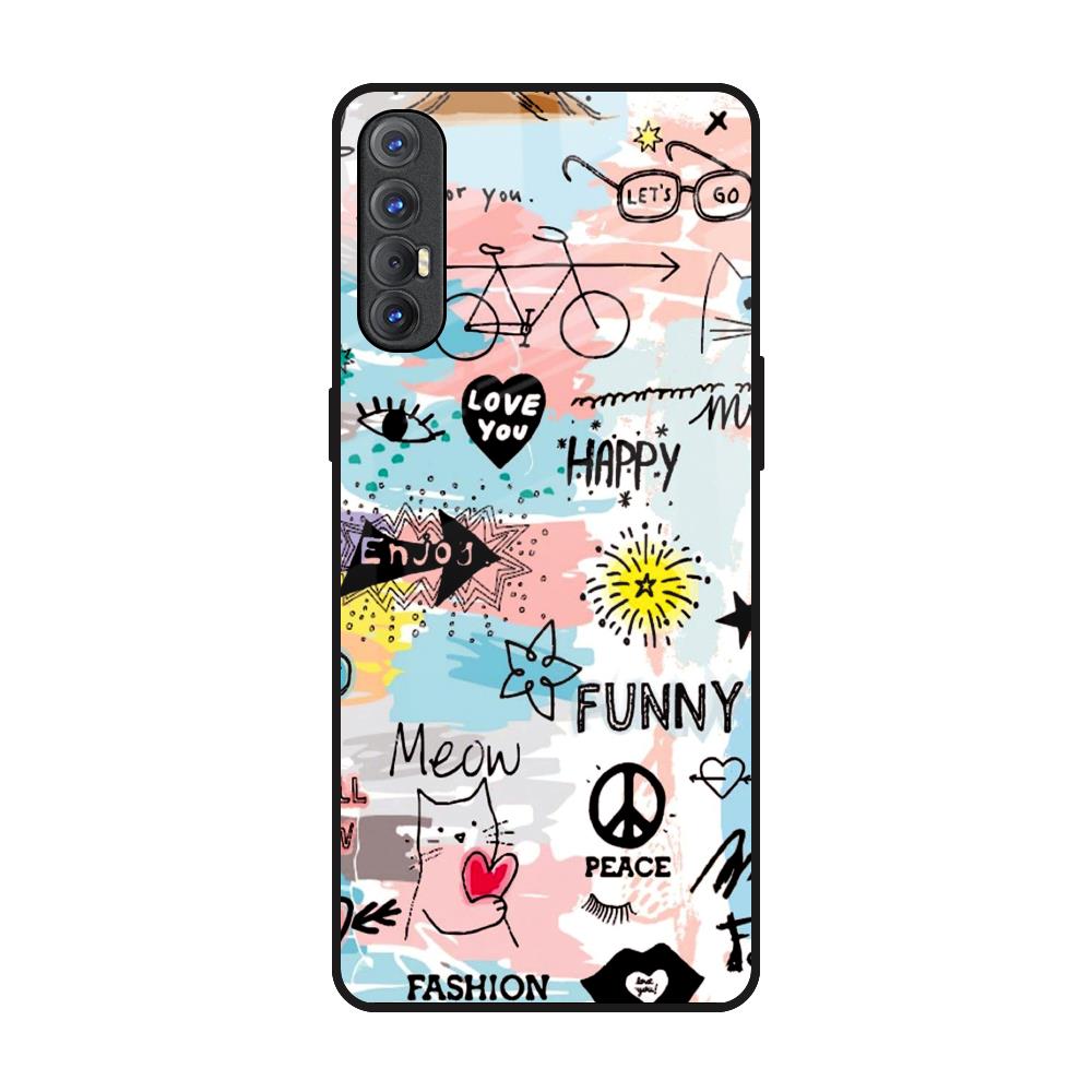 Just For You Oppo Reno 3 Pro Glass Back Cover Online