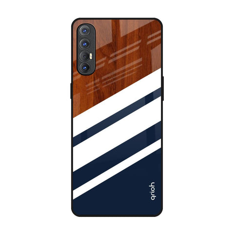 Bold Stripes Oppo Reno 3 Pro Glass Back Cover Online