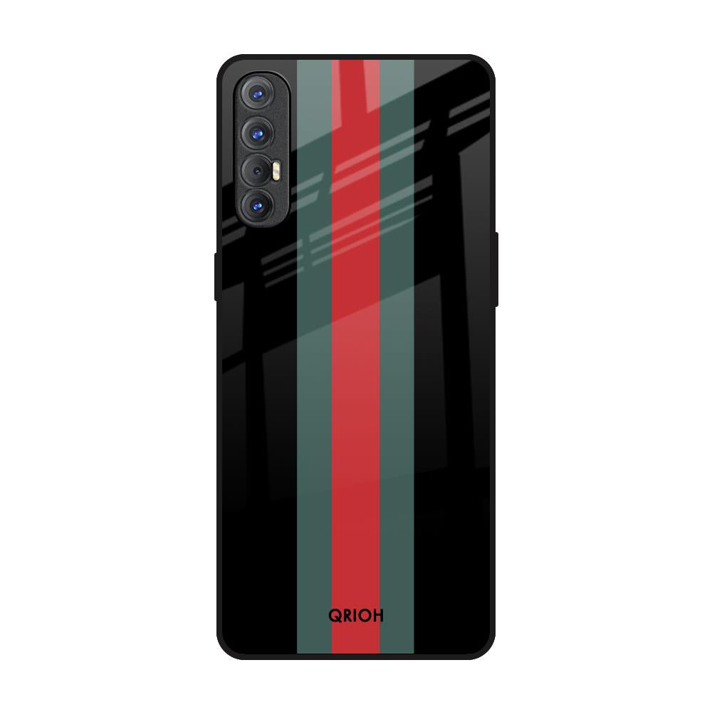Vertical Stripes Oppo Reno 3 Pro Glass Back Cover Online