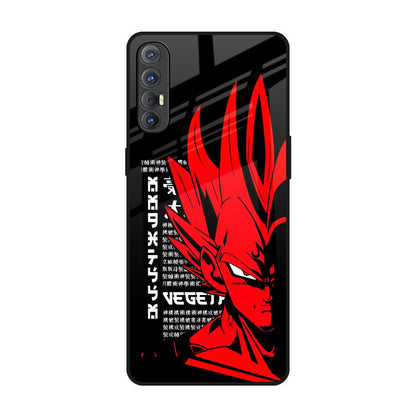 Red Vegeta Oppo Reno 3 Pro Glass Back Cover Online