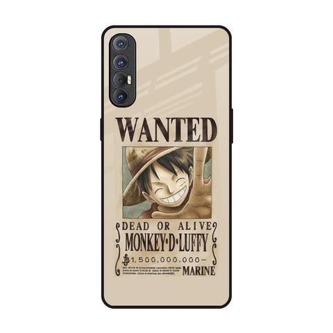 Luffy Wanted Oppo Reno 3 Pro Glass Back Cover Online