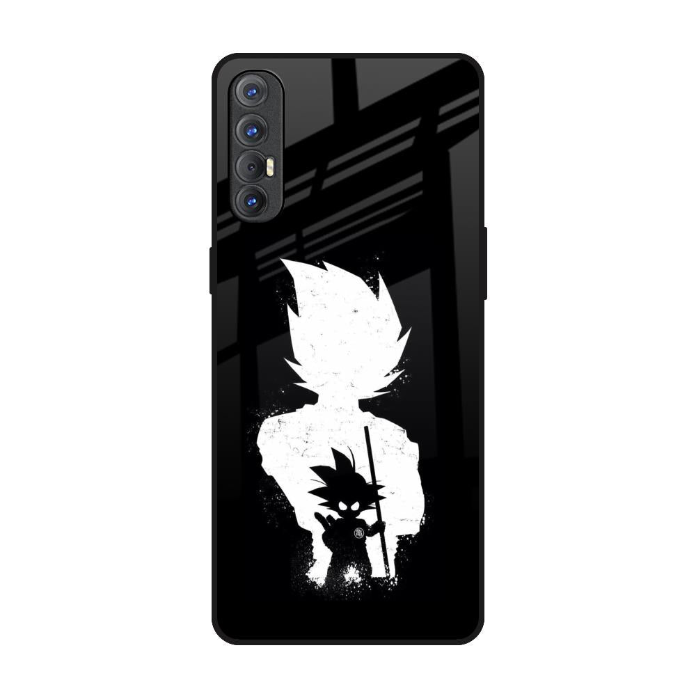 Monochrome Goku Oppo Reno 3 Pro Glass Back Cover Online
