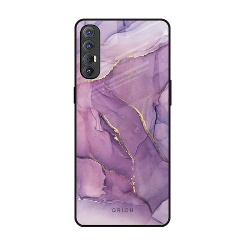 Purple Gold Marble Oppo Reno 3 Pro Glass Back Cover Online