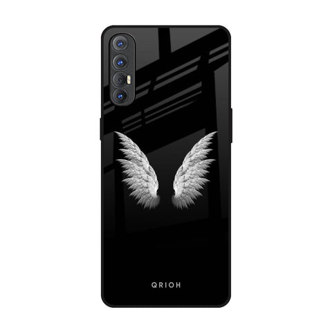 White Angel Wings Oppo Reno 3 Pro Glass Back Cover Online