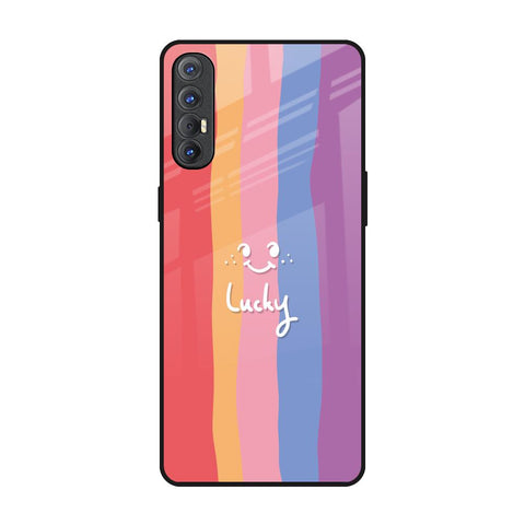Lucky Abstract Oppo Reno 3 Pro Glass Back Cover Online