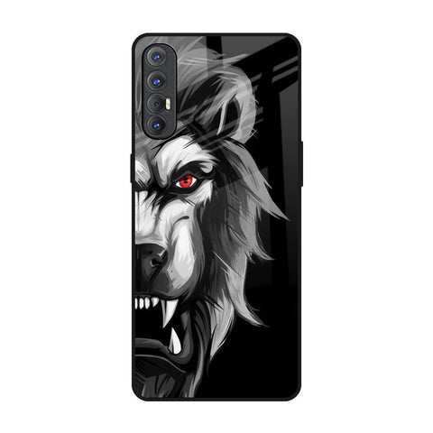 Wild Lion Oppo Reno 3 Pro Glass Back Cover Online