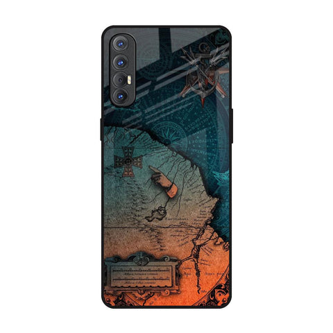 Geographical Map Oppo Reno 3 Pro Glass Back Cover Online