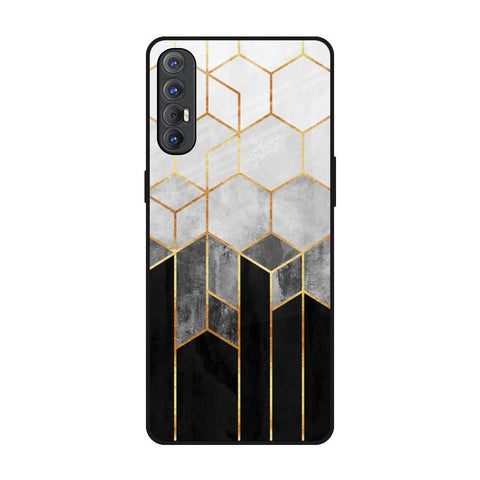 Tricolor Pattern Oppo Reno 3 Pro Glass Back Cover Online