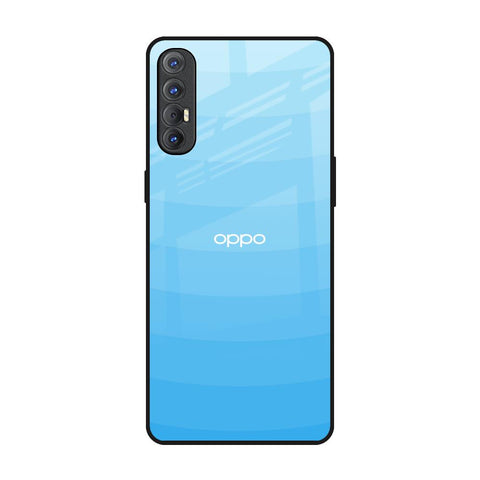 Wavy Blue Pattern Oppo Reno 3 Pro Glass Back Cover Online