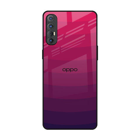Wavy Pink Pattern Oppo Reno 3 Pro Glass Back Cover Online