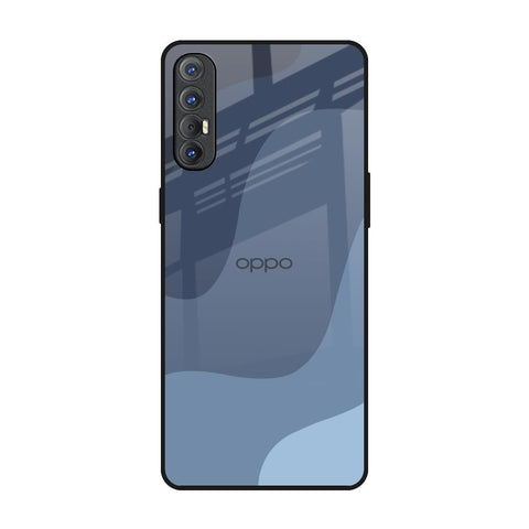 Navy Blue Ombre Oppo Reno 3 Pro Glass Back Cover Online