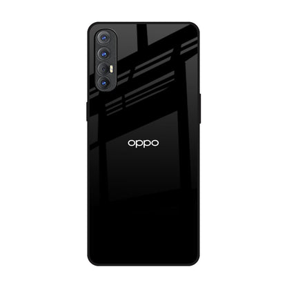Jet Black Oppo Reno 3 Pro Glass Back Cover Online