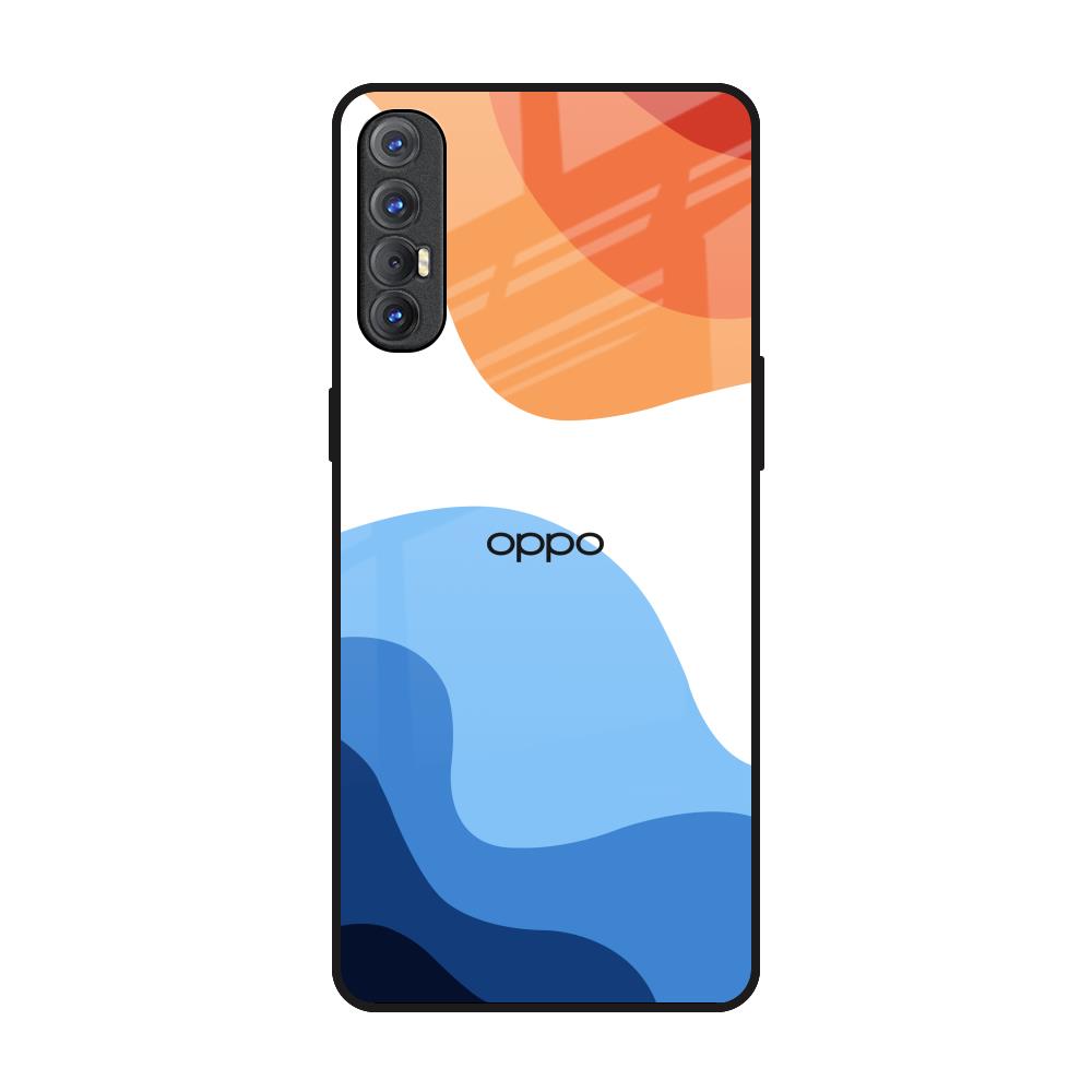 Wavy Color Pattern Oppo Reno 3 Pro Glass Back Cover Online
