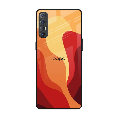 Magma Color Pattern Oppo Reno 3 Pro Glass Back Cover Online