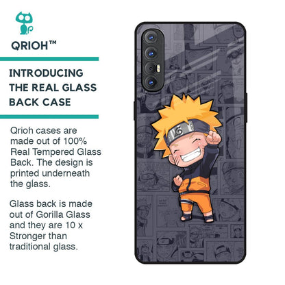 Orange Chubby Glass Case for Oppo Reno 3 Pro