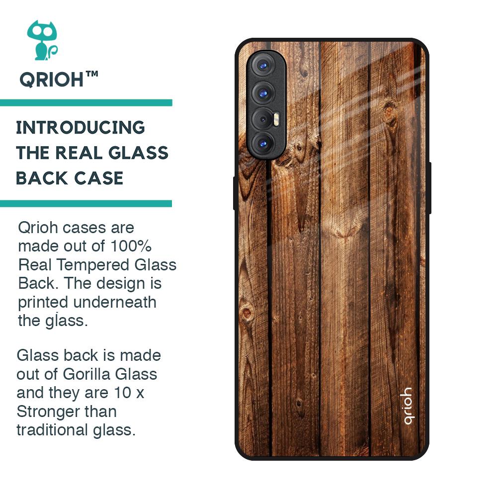 Timber Printed Glass Case for Oppo Reno 3 Pro