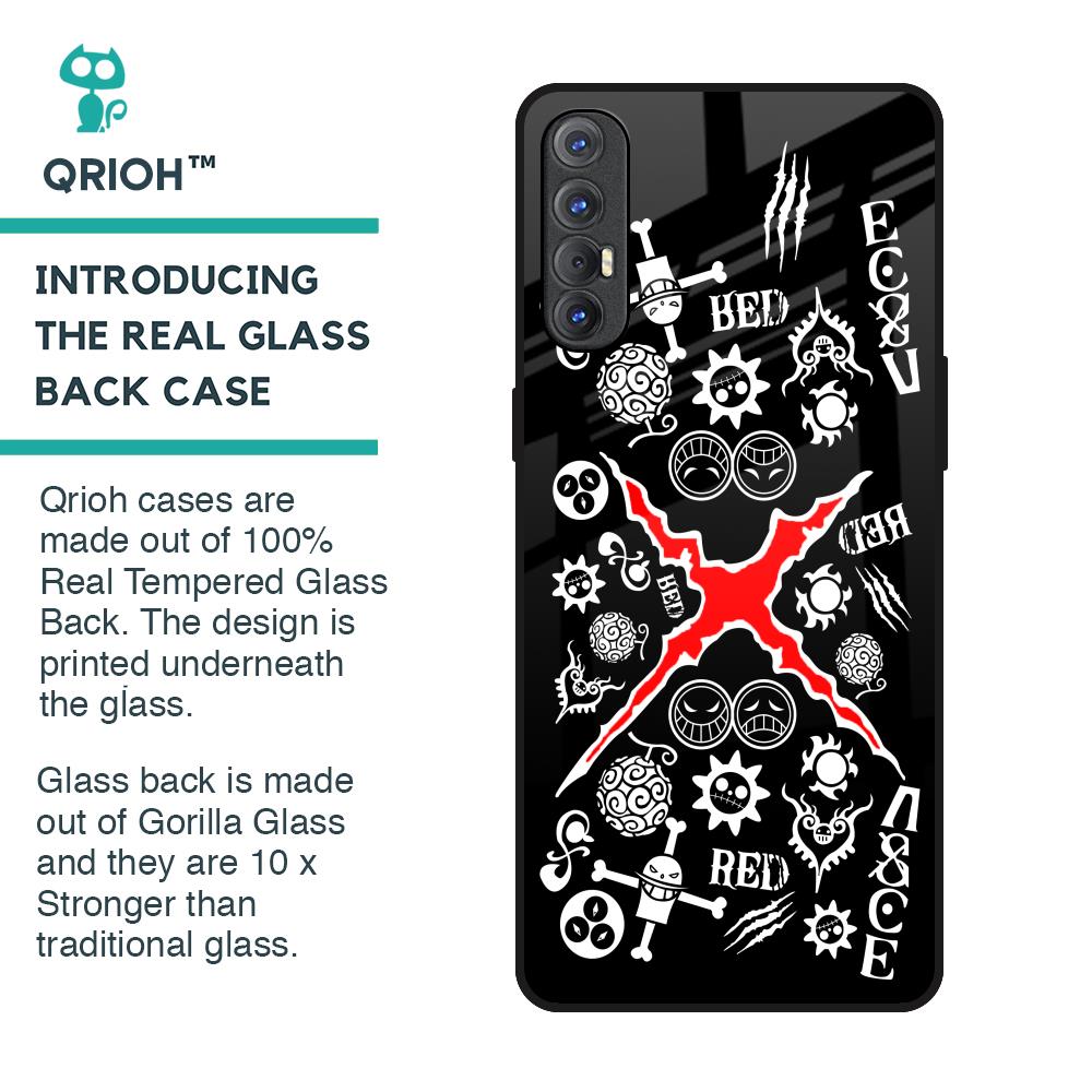 Red Zone Glass Case for Oppo Reno 3 Pro