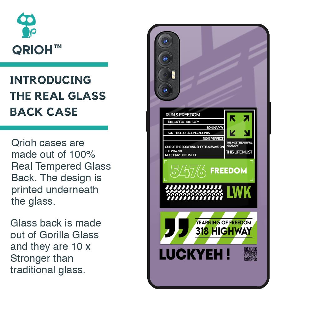 Run & Freedom Glass Case for Oppo Reno 3 Pro