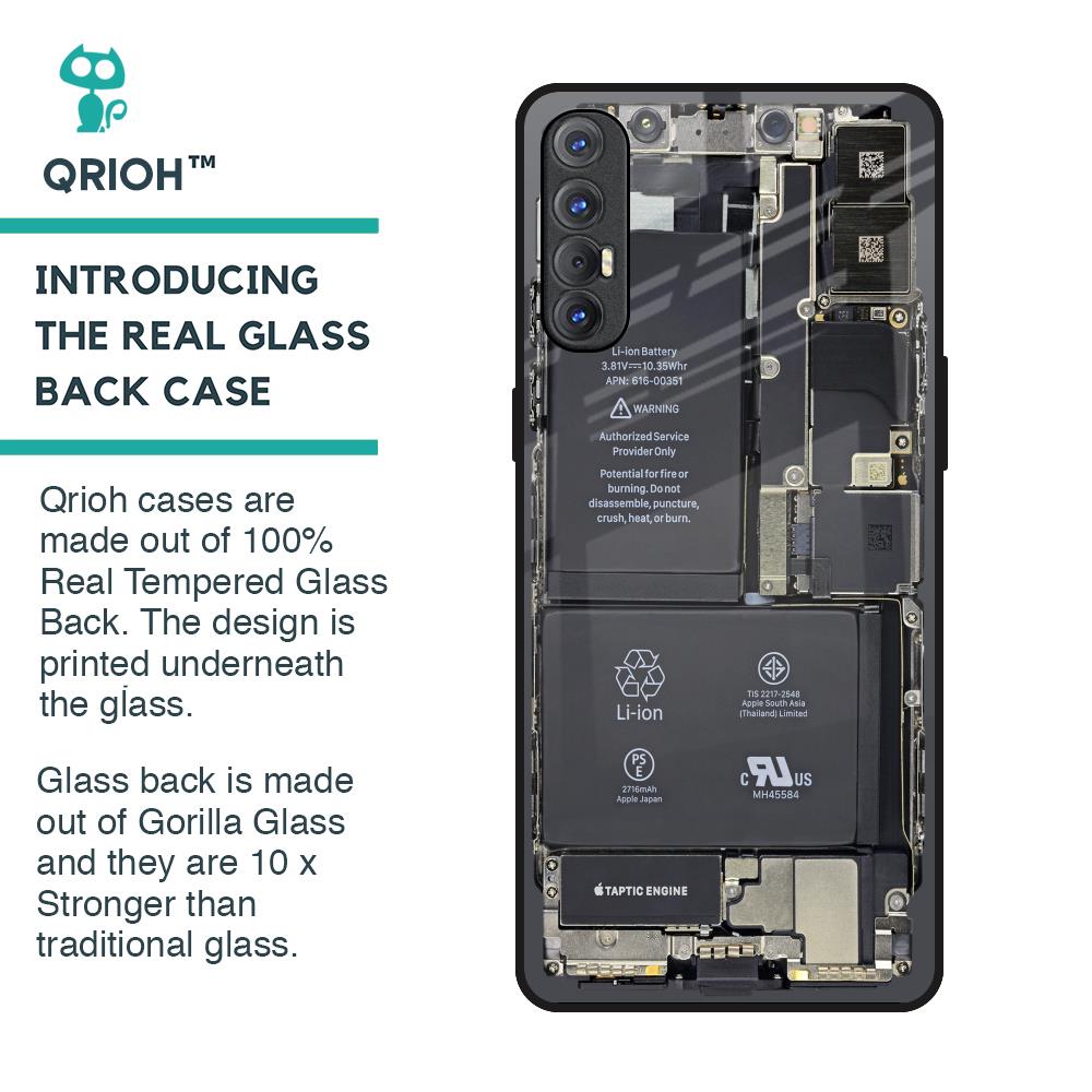 Skeleton Inside Glass Case for Oppo Reno 3 Pro