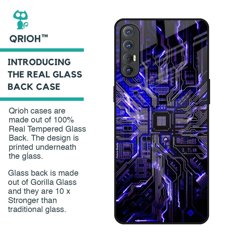 Techno Color Pattern Glass Case For Oppo Reno 3 Pro