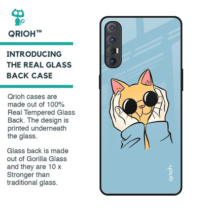 Adorable Cute Kitty Glass Case For Oppo Reno 3 Pro