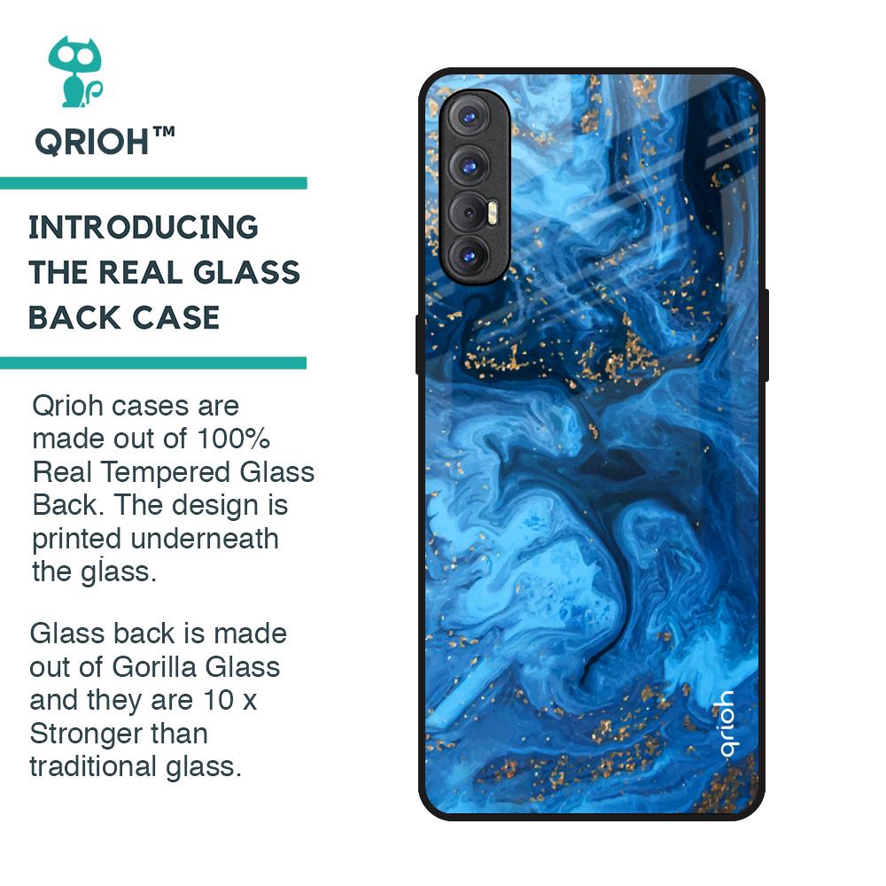 Gold Sprinkle Glass Case for Oppo Reno 3 Pro