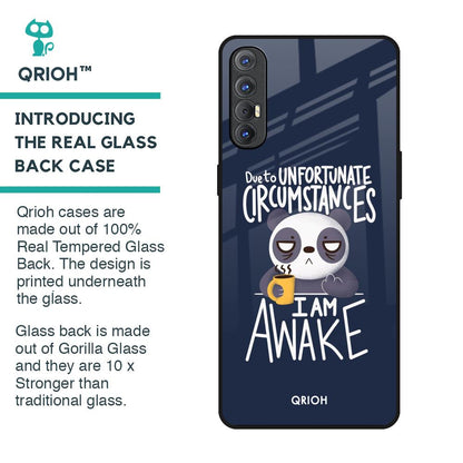 Struggling Panda Glass Case for Oppo Reno 3 Pro