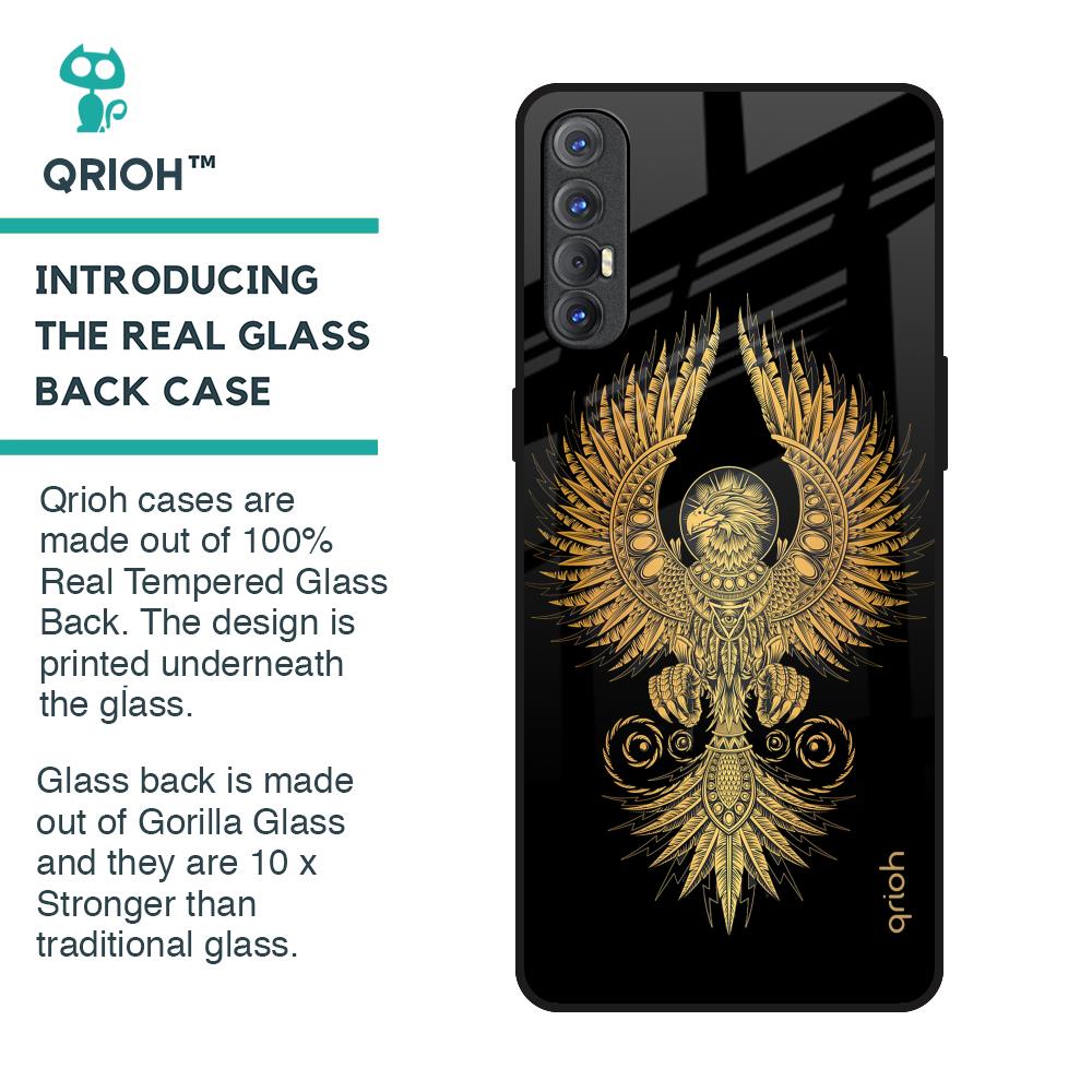 Mythical Phoenix Art Glass Case for Oppo Reno 3 Pro