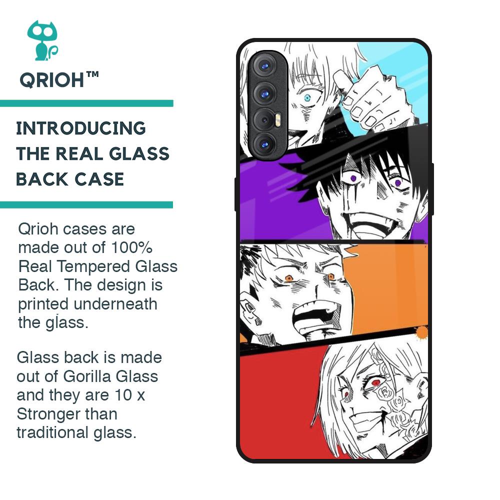 Anime Sketch Glass Case for Oppo Reno 3 Pro