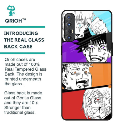 Anime Sketch Glass Case for Oppo Reno 3 Pro