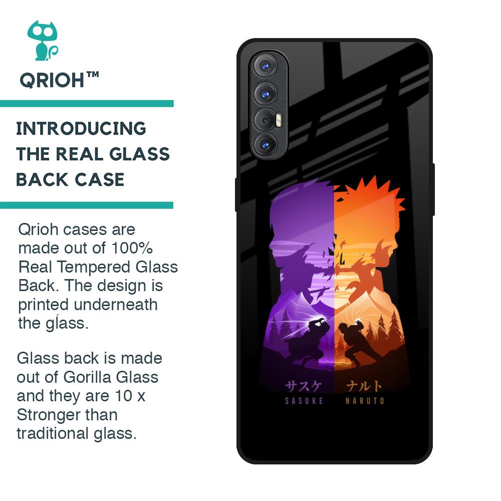 Minimalist Anime Glass Case for Oppo Reno 3 Pro