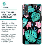 Tropical Leaves & Pink Flowers Glass Case for Oppo Reno 3 Pro
