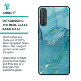 Blue Golden Glitter Glass Case for Oppo Reno 3 Pro