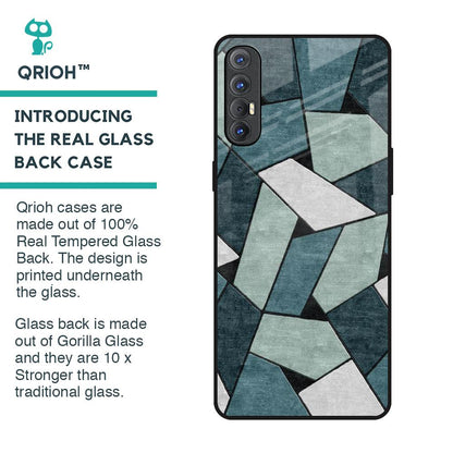Abstact Tiles Glass Case for Oppo Reno 3 Pro