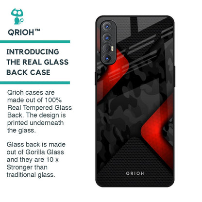 Modern Camo Abstract Glass Case for Oppo Reno 3 Pro