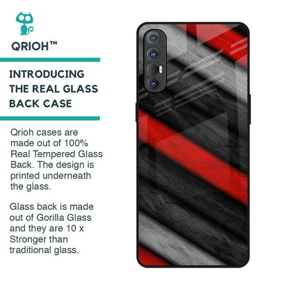 Soft Wooden Texture Glass Case for Oppo Reno 3 Pro