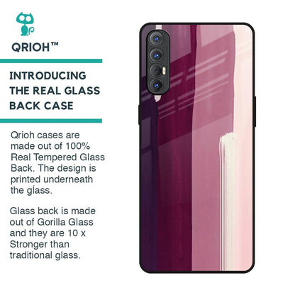 Brush Stroke Art Glass Case for Oppo Reno 3 Pro