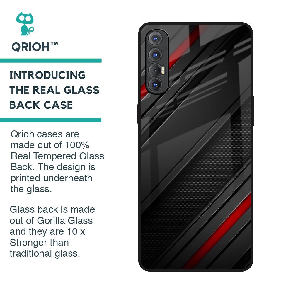 Modern Abstract Glass Case for Oppo Reno 3 Pro